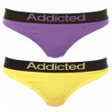 2PACK sieviešu stringi  violeti dzeltens Addicted