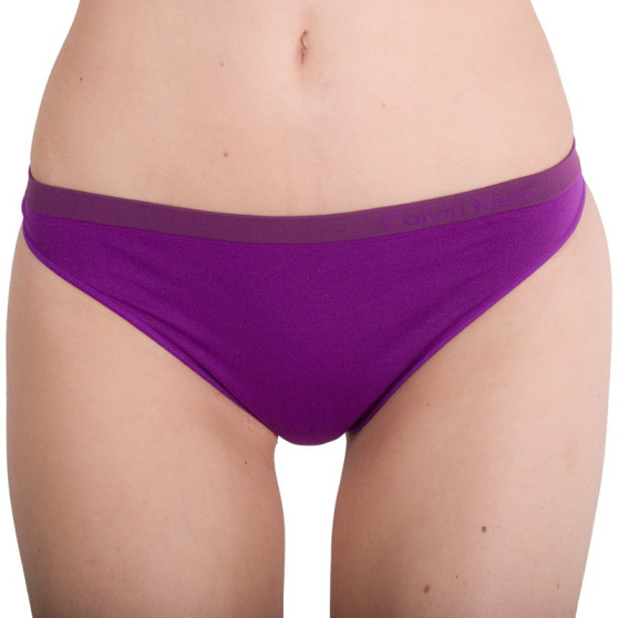 Sieviešu stringi Calvin Klein violeta (QD3544E-4VI)