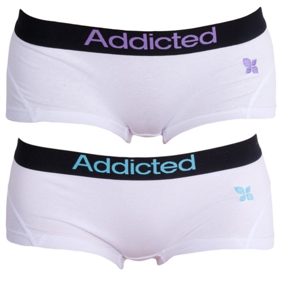 2PACK sieviešu apakšbikses  baltas zilas baltas violetas Addicted