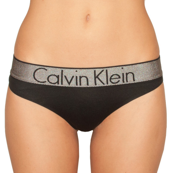 Sieviešu stringi Calvin Klein melni (QF4054E-001)