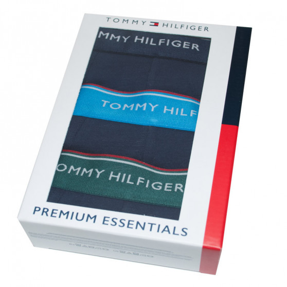 3PACK vīriešu bokseru šorti Tommy Hilfiger tumši zili (1U87903842 358)