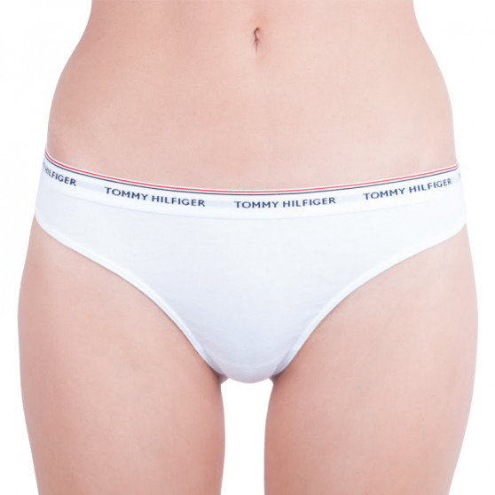 3PACK Sieviešu stringi Tommy Hilfiger white (UW0UW00048 100)