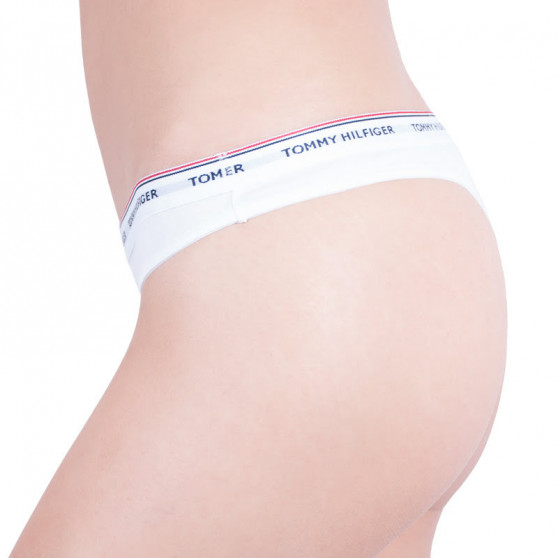 3PACK Sieviešu stringi Tommy Hilfiger white (UW0UW00048 100)