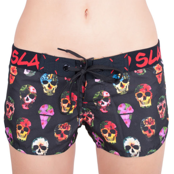 Sieviešu peldkostīmi 69SLAM šorti hibiskus skull black