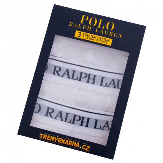 3PACK vīriešu bokseru šorti Ralph Lauren balti (714513424001)