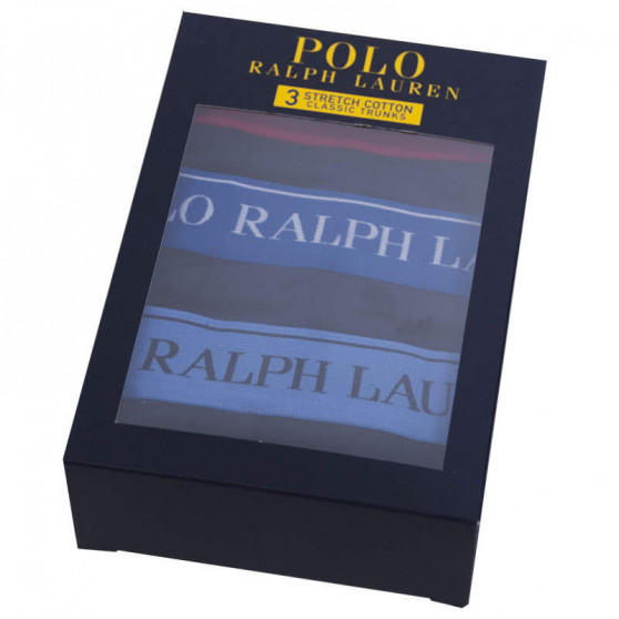 3PACK vīriešu bokseru šorti Ralph Lauren tumši zili (714713772004)