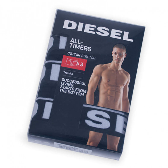 3PACK vīriešu bokseru šorti Diesel melni (00ST3V-0JKKB-E4101)