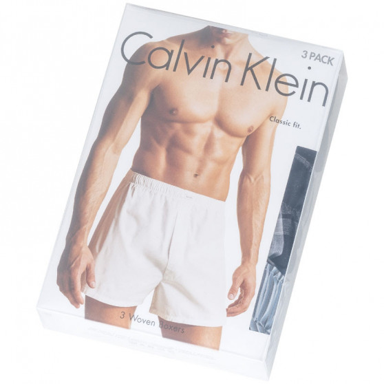 3PACK Vīriešu bokseršorti Calvin Klein classic fit daudzkrāsaini (U1732A-TMM)