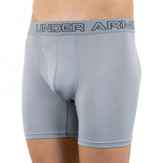 3PACK vīriešu bokseru šorti Under Armour pelēki (1277279 039)