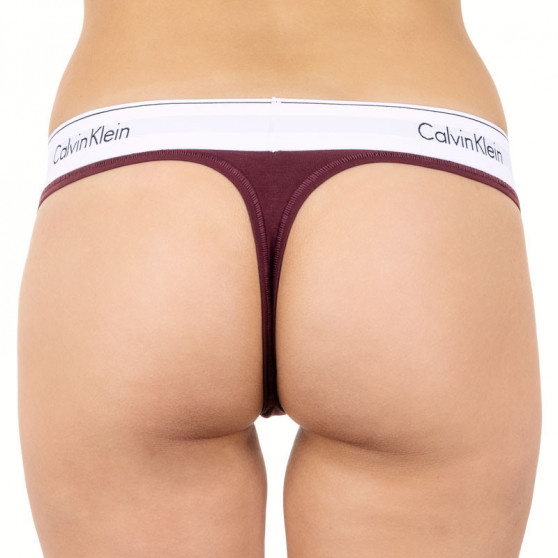 Sieviešu stringi Calvin Klein bordo krāsā (F3786E-MDO)