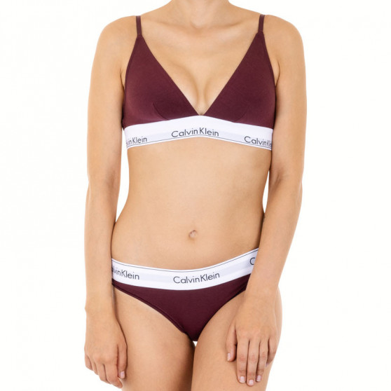 Sieviešu stringi Calvin Klein bordo krāsā (F3786E-MDO)