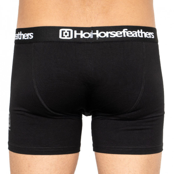 3PACK vīriešu bokseru šorti Horsefeathers melni (AM067A)