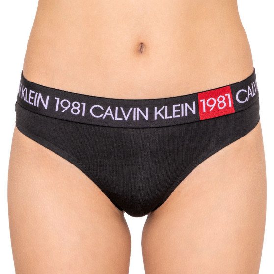 Sieviešu stringi Calvin Klein melni (QF5448E-001)