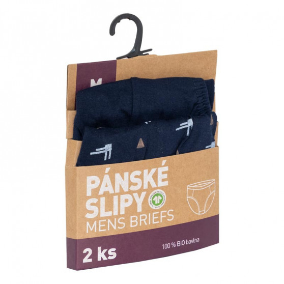 2PACK Vīriešu apakšbikses Molvy zilas (KP-072-SBU)