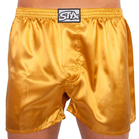 Vīriešu bokseršorti Styx classic rubber satin gold (C685)