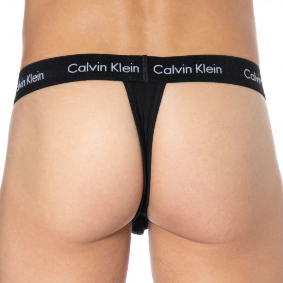 2PACK vīriešu stringi Calvin Klein melni (NB2208A-001)