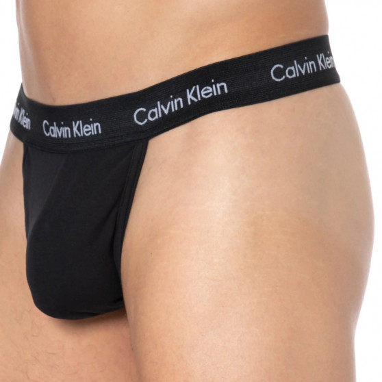 2PACK vīriešu stringi Calvin Klein melni (NB2208A-001)