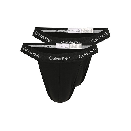 2PACK vīriešu stringi Calvin Klein melni (NB2208A-001)