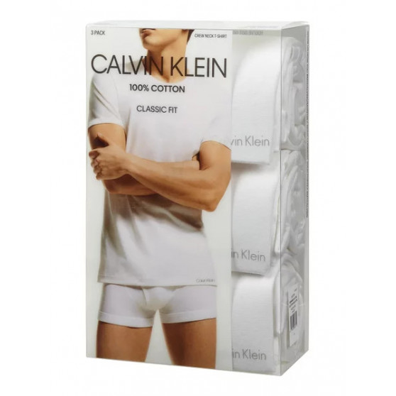 3PACK vīriešu krekliņš Calvin Klein balts (NB4011E-100)