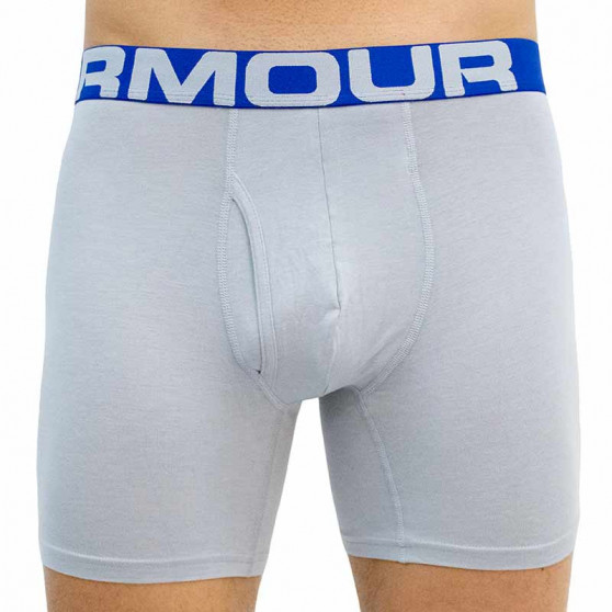 3PACK vīriešu bokseru šorti Under Armour pelēki (1363617 011)