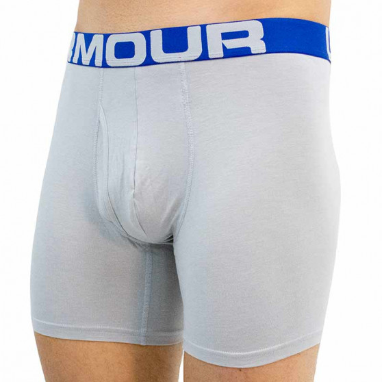 3PACK vīriešu bokseru šorti Under Armour pelēki (1363617 011)