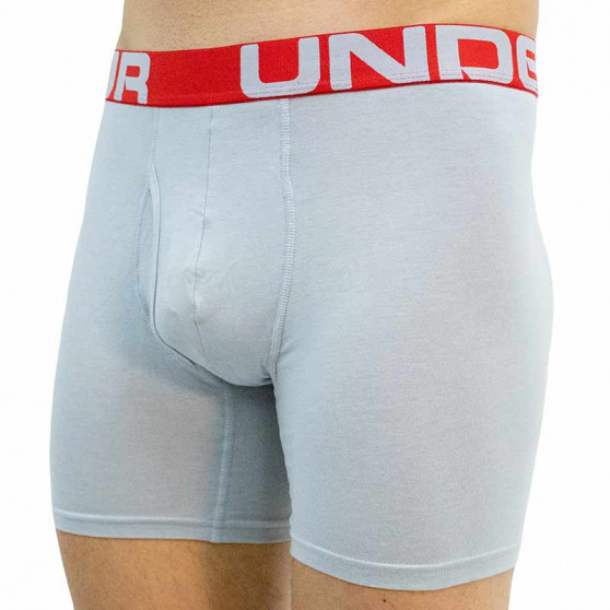 3PACK vīriešu bokseru šorti Under Armour pelēki (1363617 011)