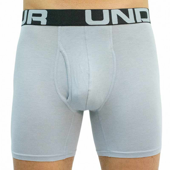 3PACK vīriešu bokseru šorti Under Armour pelēki (1363617 011)