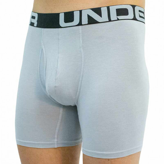 3PACK vīriešu bokseru šorti Under Armour pelēki (1363617 011)