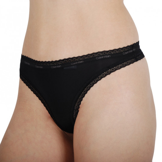 Sieviešu stringi Calvin Klein melni (QD3763E-UB1)