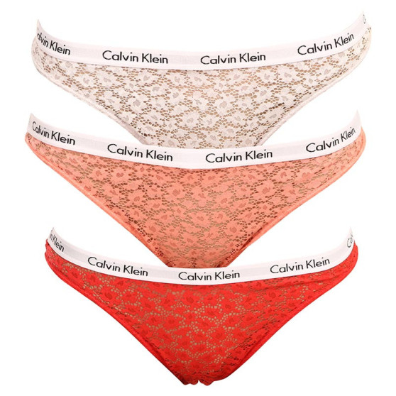 3PACK Sieviešu brazīliešu biksītes Calvin Klein daudzkrāsainas (QD3925E-W5F)