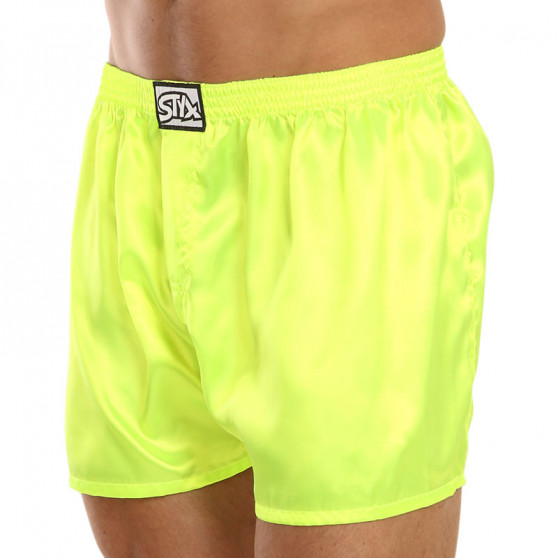 Vīriešu bokseršorti Styx classic rubber satin neon green (C1161)