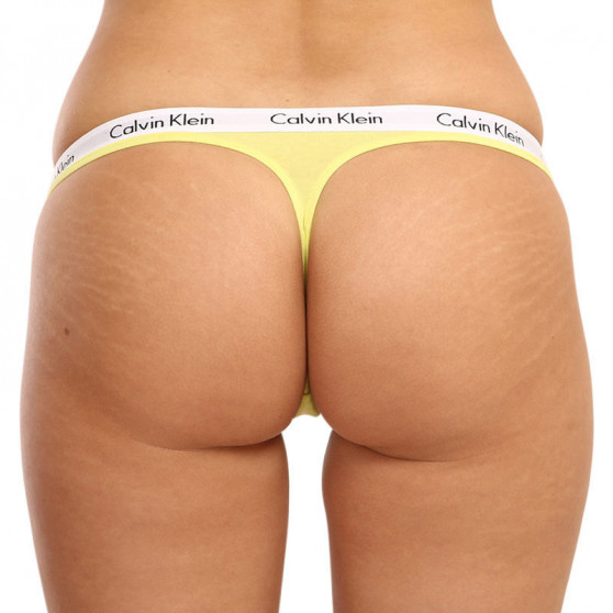 3PACK Sieviešu stringi Calvin Klein oversized daudzkrāsains (QD3800E-13X)