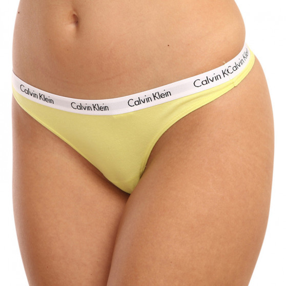 3PACK Sieviešu stringi Calvin Klein oversized daudzkrāsains (QD3800E-13X)