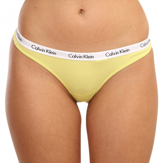 3PACK Sieviešu stringi Calvin Klein oversized daudzkrāsains (QD3800E-13X)