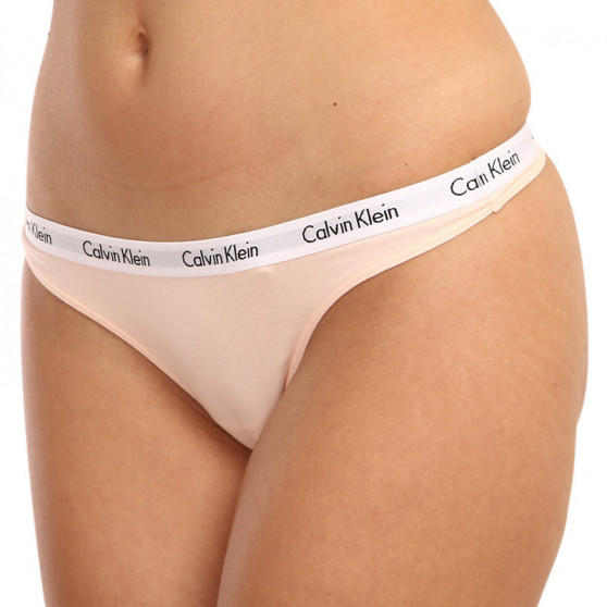 3PACK Sieviešu stringi Calvin Klein oversized daudzkrāsains (QD3800E-13X)