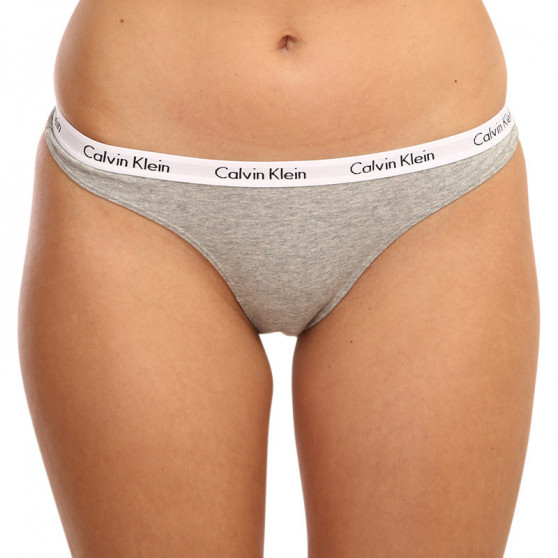 3PACK Sieviešu stringi Calvin Klein oversized daudzkrāsains (QD3800E-13X)