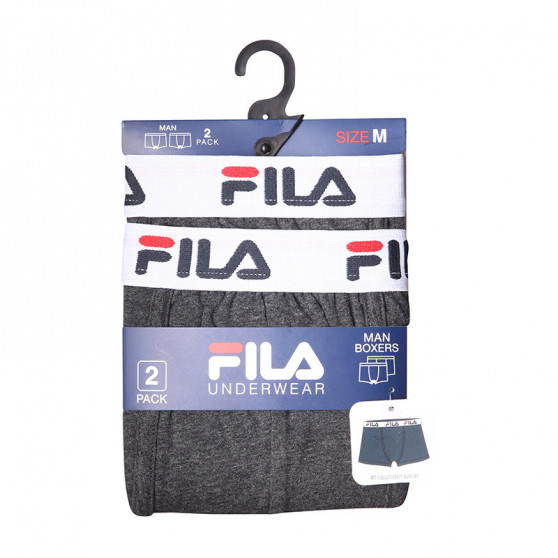 2PACK vīriešu bokseru šorti Fila pelēki (FU5016/2-248)