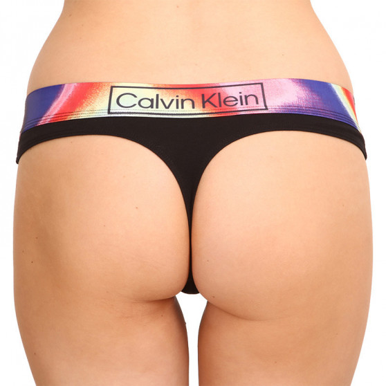 Sieviešu stringi Calvin Klein melni (QF6857E-UB1)