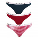 3PACK Sieviešu stringi Tommy Hilfiger daudzkrāsains (UW0UW02521 0XR)