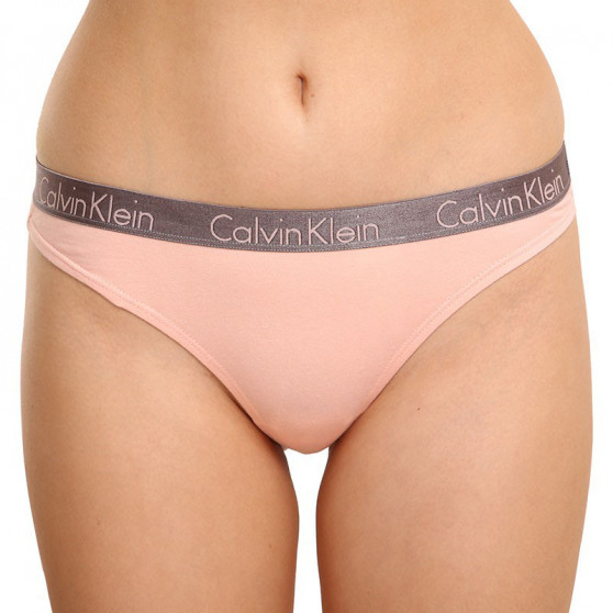 3PACK Sieviešu stringi Calvin Klein daudzkrāsains (QD3560E-1CZ)