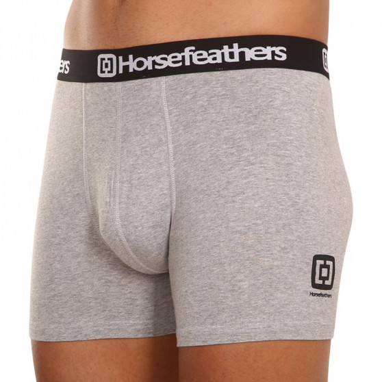 3PACK Vīriešu bokseru šorti Horsefeathers Dynasty heather gray (AM067C)