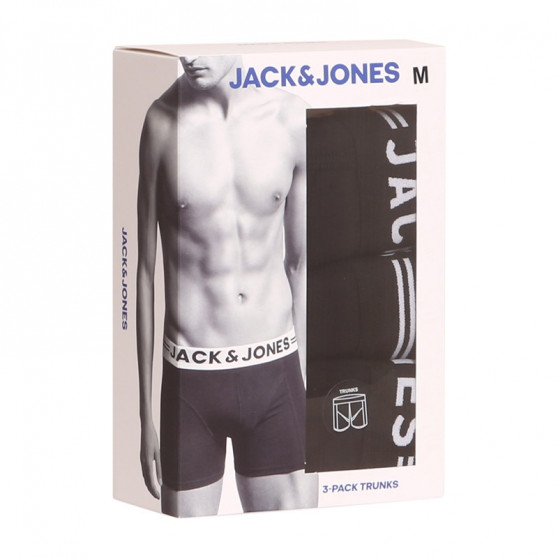 3PACK vīriešu bokseru šorti Jack and Jones melni (12081832 - black/black)