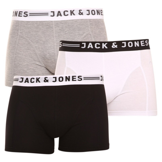 3PACK vīriešu bokseru šorti Jack and Jones daudzkrāsaini (12081832 - light grey)