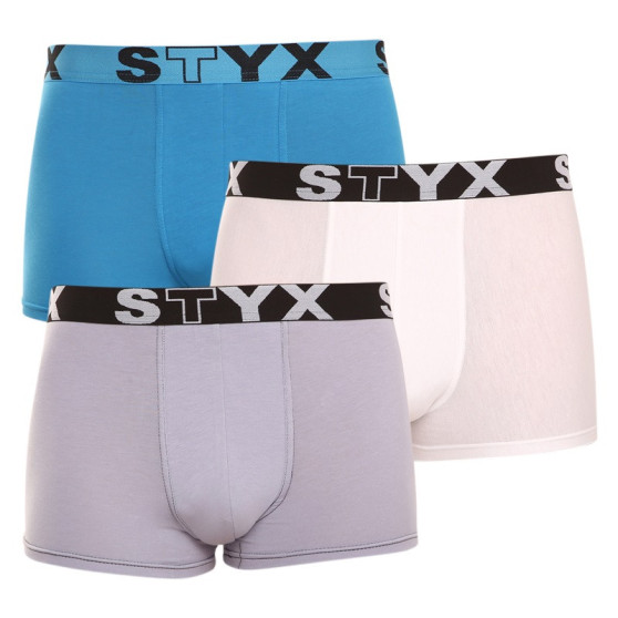 3PACK vīriešu bokseru bikses Styx sporta elastīgās daudzkrāsainas (G969106167)