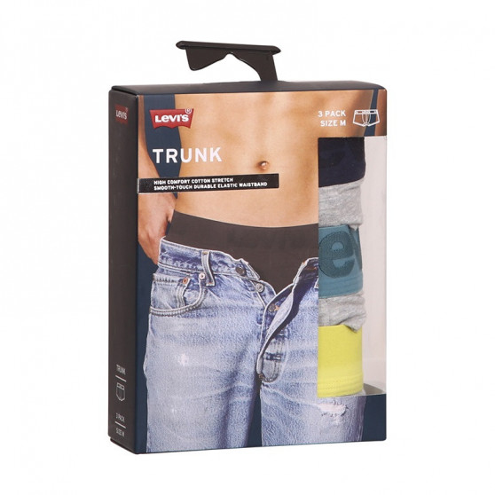 3PACK vīriešu bokseru šorti Levis pelēki (905042001 015)