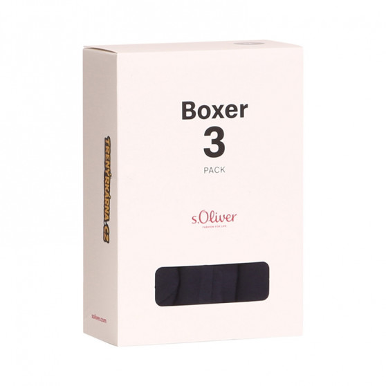 3PACK Vīriešu bokseru šorti S.Oliver tumši zili (JH-34B-31184142)