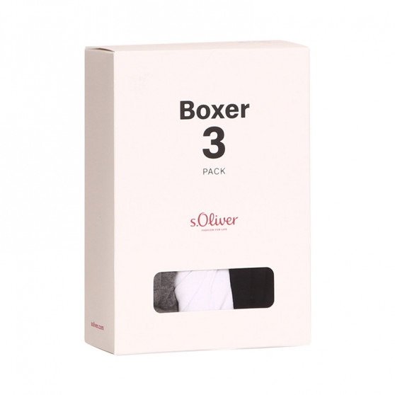 3PACK Vīriešu bokseru šorti S.Oliver daudzkrāsaini (JH-34B-23757453)