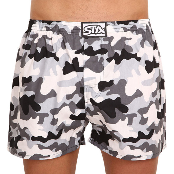 Vīriešu bokseršorti Styx art classic rubber oversized camouflage (E1457)