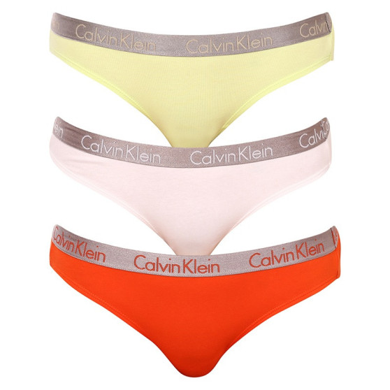 3PACK sieviešu biksītes Calvin Klein daudzkrāsains (QD3561E-6S2)