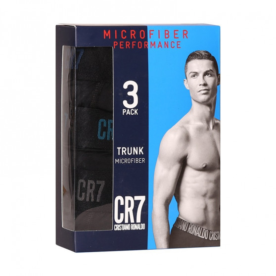 3PACK vīriešu bokseru šorti CR7 melni (8199-49-201)